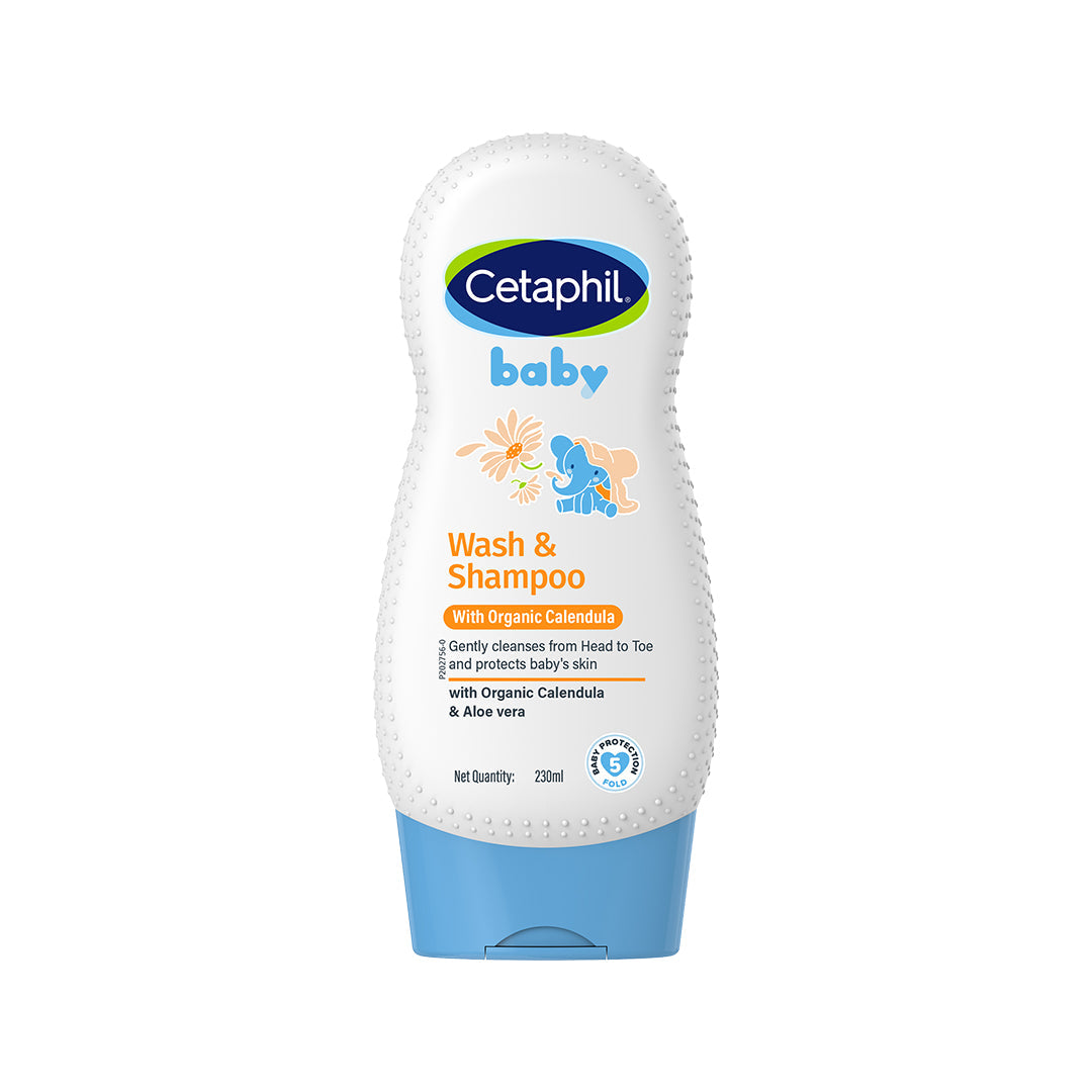 Cetaphil Baby Wash & Shampoo with Organic Calendula | Dermat Tested