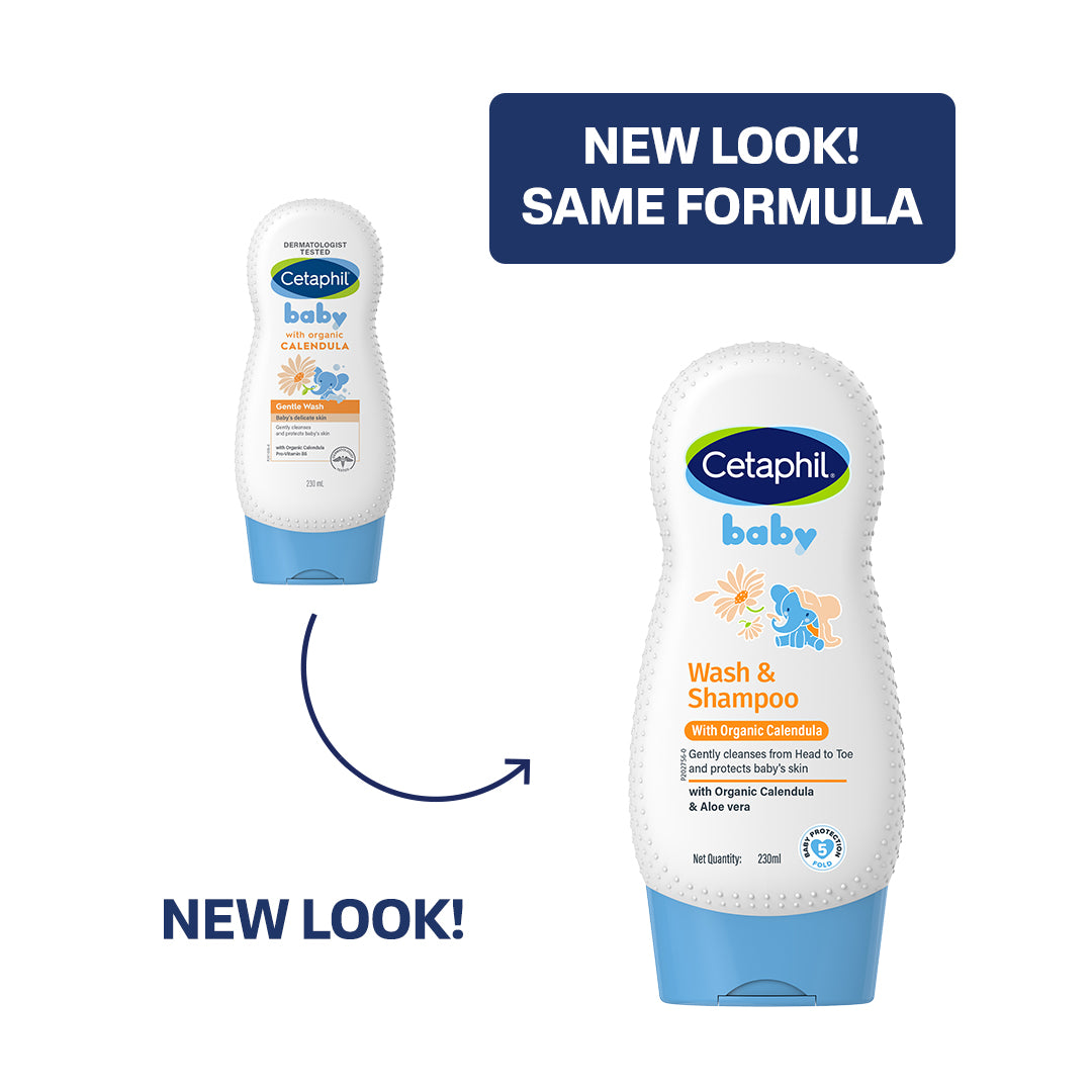 Cetaphil Baby Wash & Shampoo with Organic Calendula | Dermat Tested