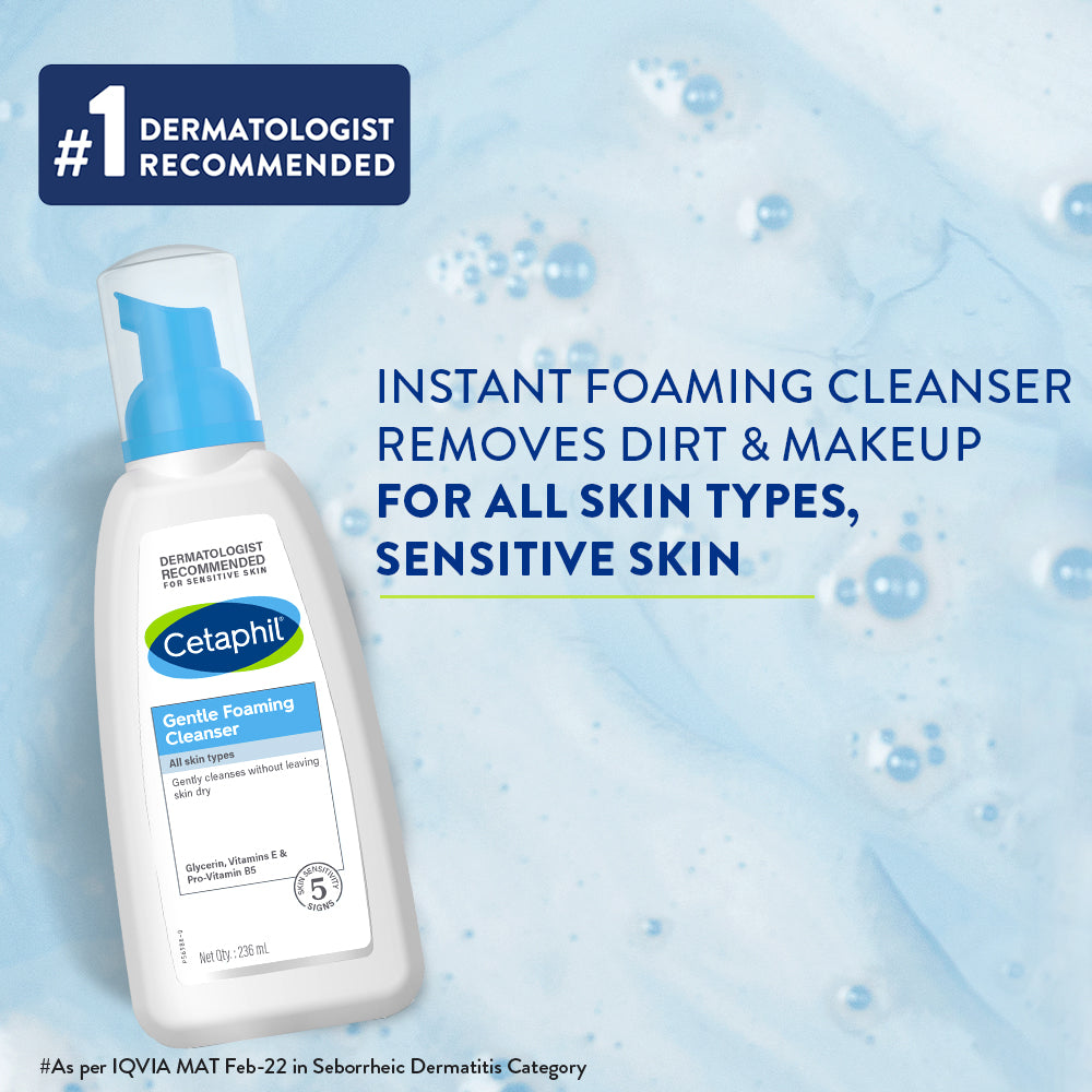 Cetaphil Gentle Foaming Cleanser for Dry to Normal Sensitive skin