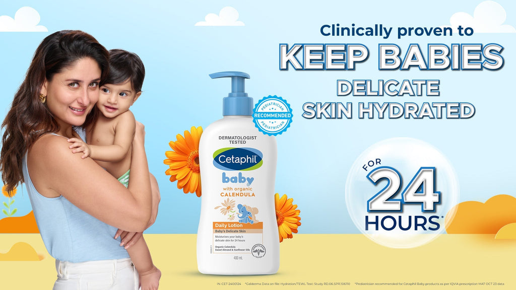 Cetaphil Baby Daily Lotion with Organic Calendula | Dermatologist Tested